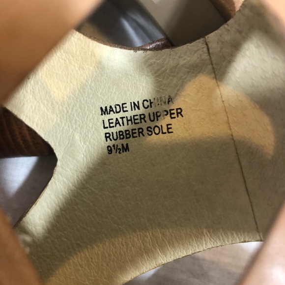 Michael Kors Beige Leather Open Tow Sandals 9.5 - Picture 8 of 8